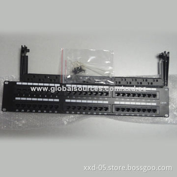1U 2U 48-port Networking Cat6a Patch Panel RJ45 Meet T568A/B Standards